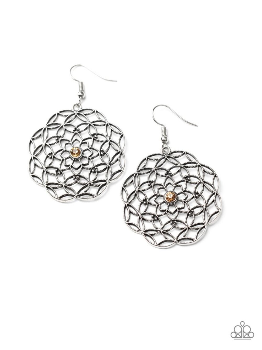 Paparazzi Silver Filigree Dangle Earrings (ED029)